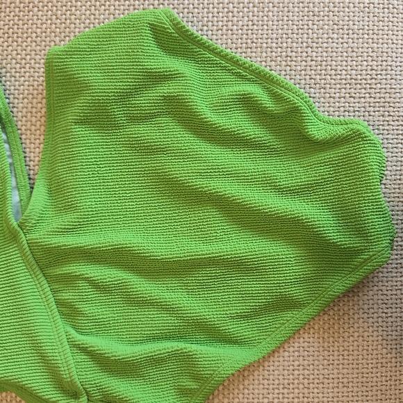 Michael Kors Lime Green One-Shoulder Swimsuit - Picture 8 of 10